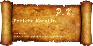 Pericht Katalin névjegykártya