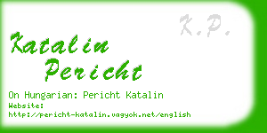 katalin pericht business card